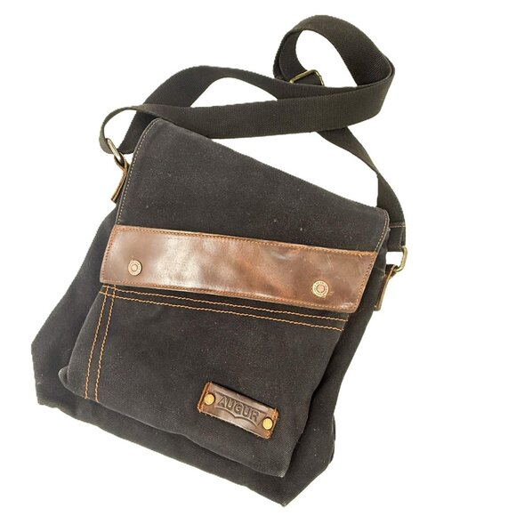 Augur Messenger Bag Canvas Shoulder Crossbody Commuter Urban Utility Minimalist - Picture 1 of 12